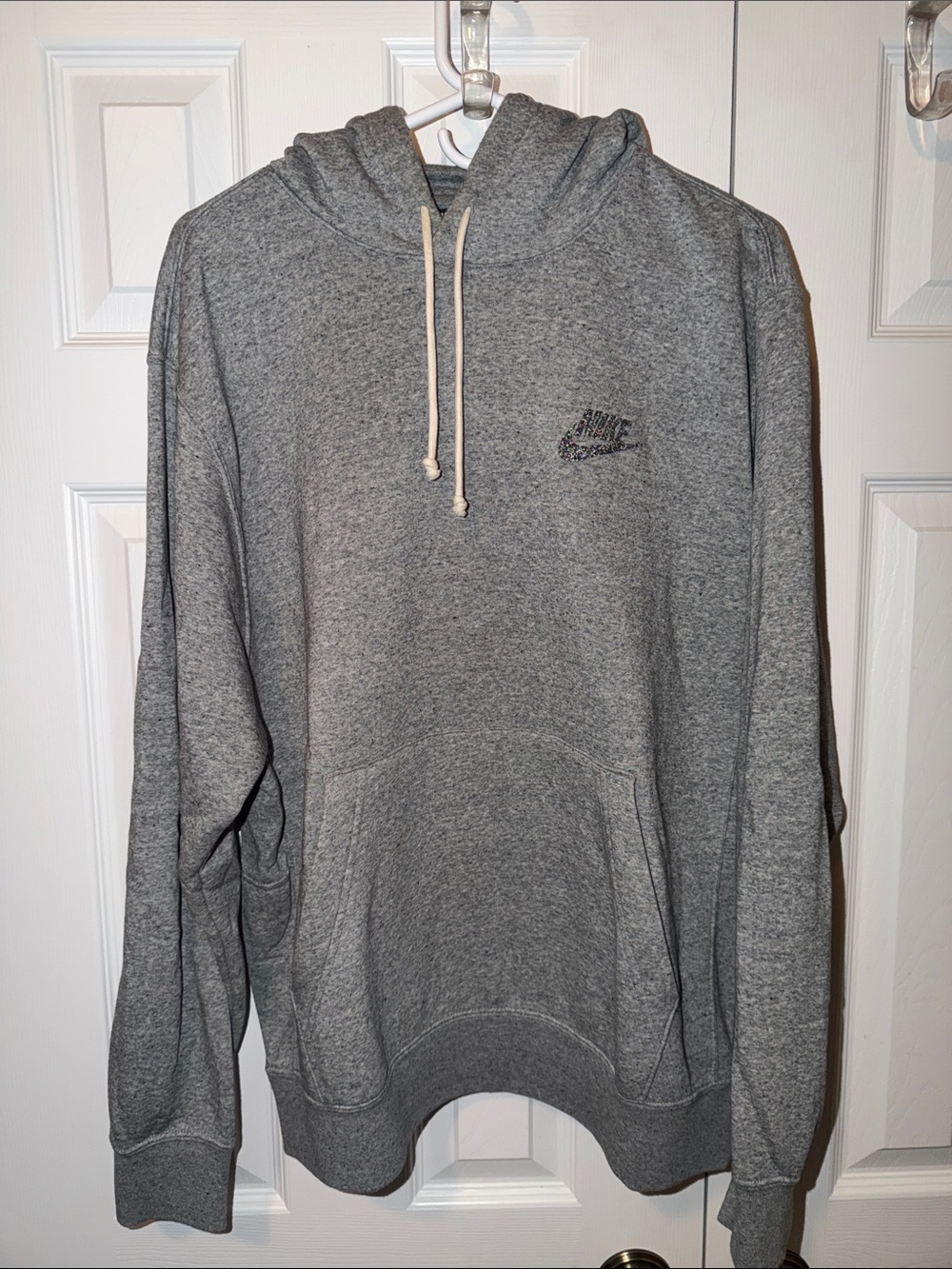 Nike Gray Heather Pullover Hoodie with Small Logo